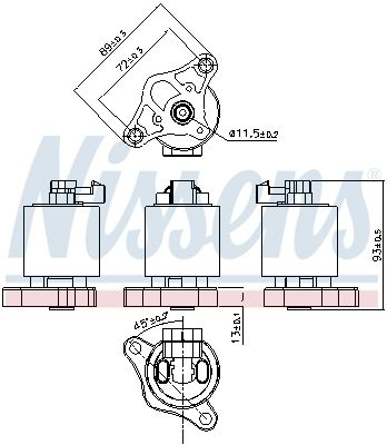 Nissens 98153 Клапан EGR First Fit