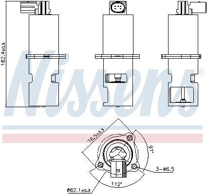 Nissens 98154 Клапан системи рециркуляції ВГ