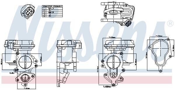 Nissens 98156 Клапан системи рециркуляції ВГ