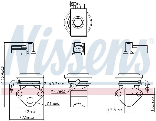 Nissens 98158 Клапан EGR First Fit