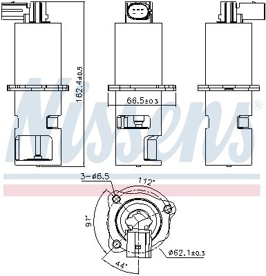 Nissens 98163 Клапан EGR First Fit