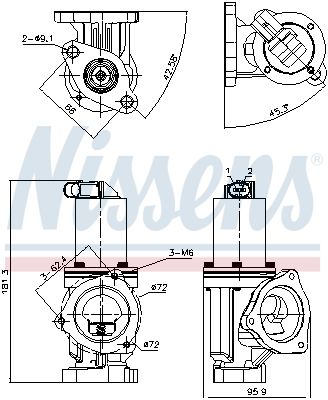 Nissens 98167 Клапан EGR First Fit
