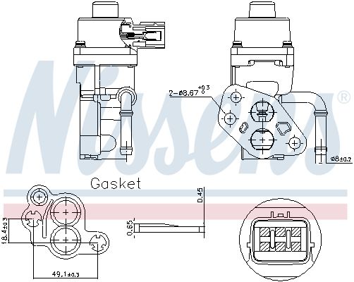 Nissens 98168 Клапан EGR First Fit
