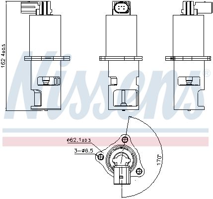 Nissens 98172 Клапан EGR First Fit