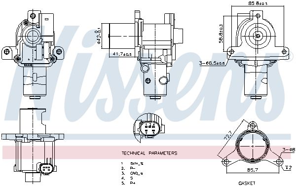 Nissens 98183 Клапан EGR