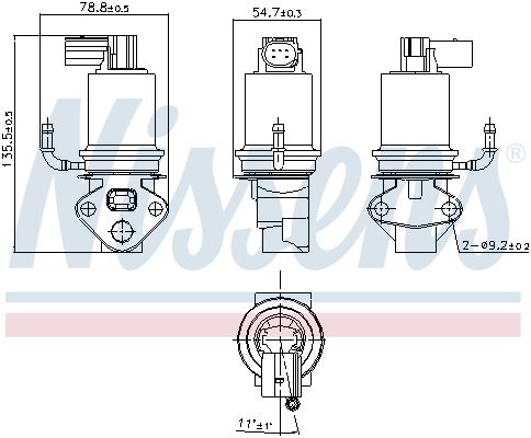 Nissens 98201 Клапан системи рециркуляції ВГ