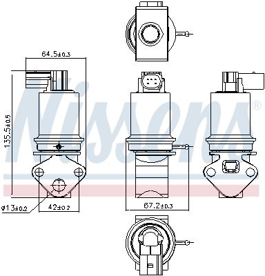 Nissens 98202 Клапан системи рециркуляції ВГ