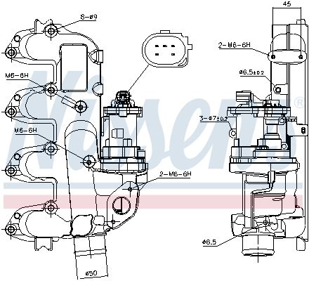 Nissens 98234 Клапан EGR First Fit