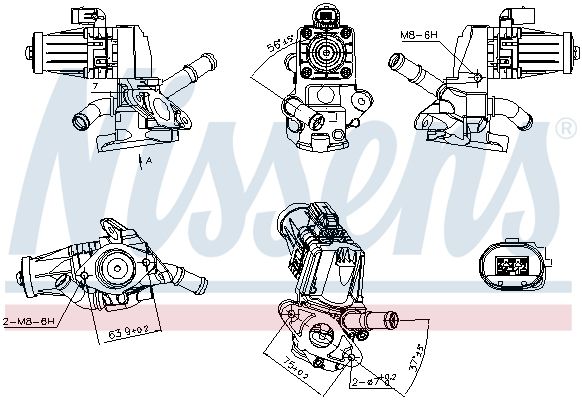 Nissens 98238 Клапан EGR First Fit
