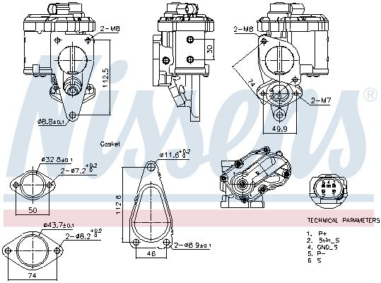 Nissens 98241 Клапан EGR First Fit
