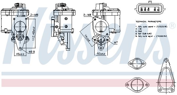 Nissens 98272 Клапан системи рециркуляції ВГ