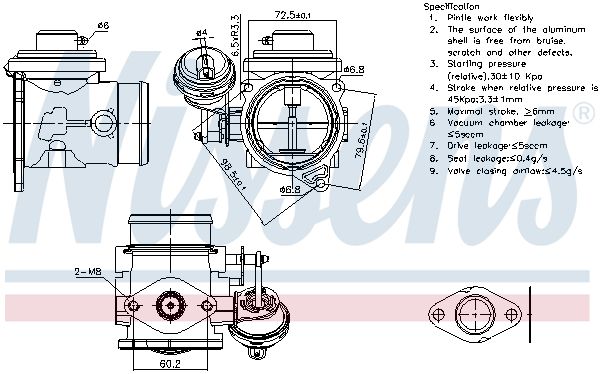 Nissens 98301 Клапан EGR First Fit