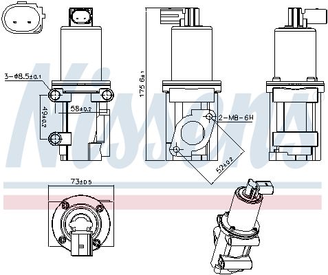 Nissens 98306 Клапан системи рециркуляції ВГ