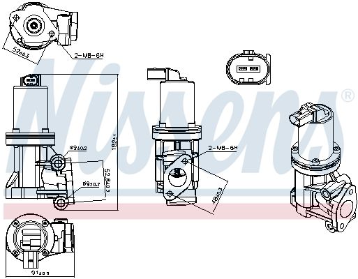 Nissens 98307 Клапан EGR First Fit