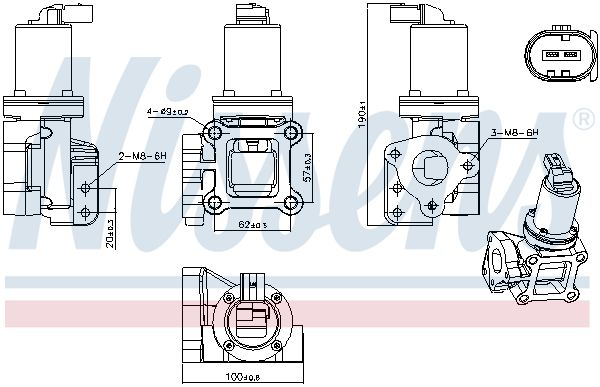 Nissens 98309 Клапан EGR First Fit