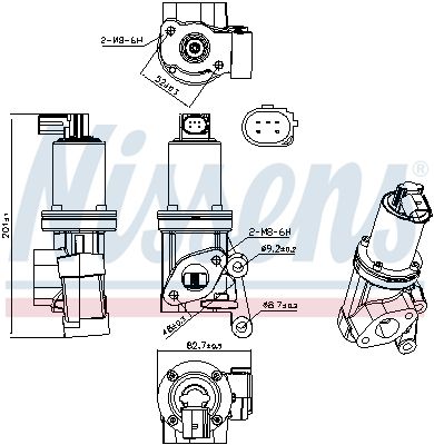 Nissens 98312 Клапан EGR First Fit