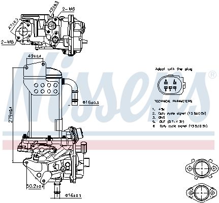 Nissens 98325 Клапан EGR First Fit