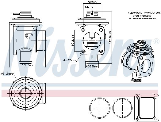 Nissens 98353 Клапан EGR First Fit