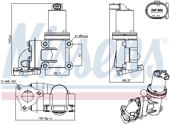 Nissens 98355 Клапан EGR First Fit