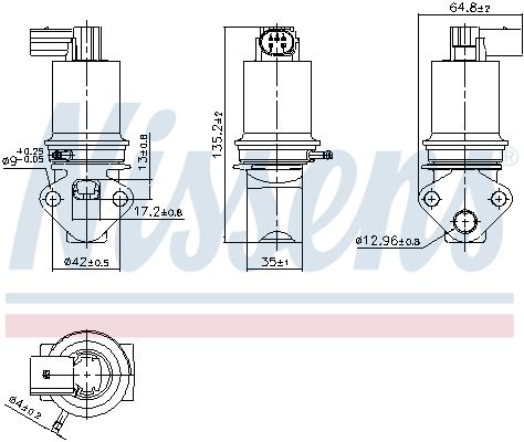 Nissens 98372 Клапан системи рециркуляції ВГ