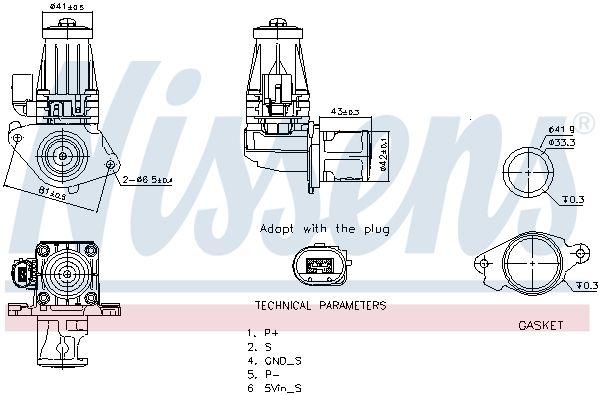 Nissens 98377 Клапан EGR