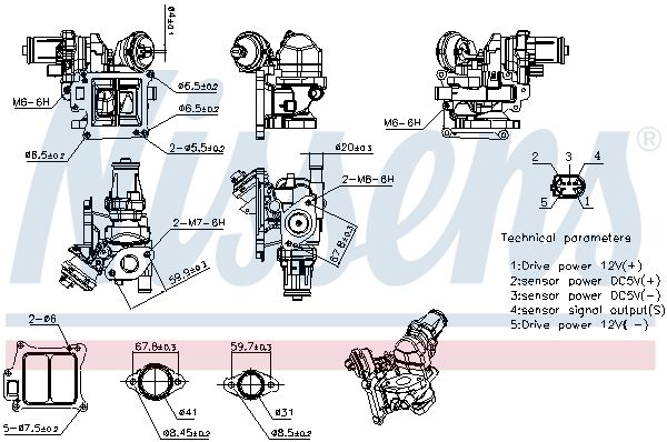 Nissens 98381 Клапан системи рециркуляції ВГ