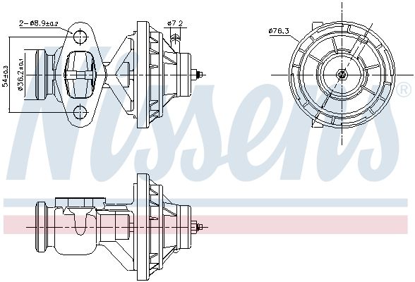 Nissens 98390 Клапан EGR First Fit