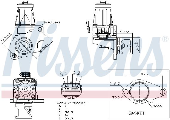 Nissens 98401 Клапан системи рециркуляції ВГ