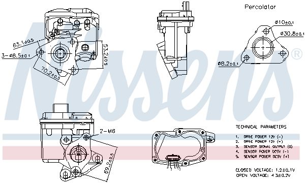 Nissens 98402 Клапан EGR First Fit