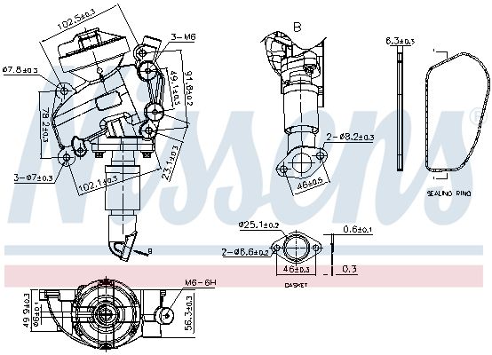 Nissens 98415 Клапан EGR First Fit