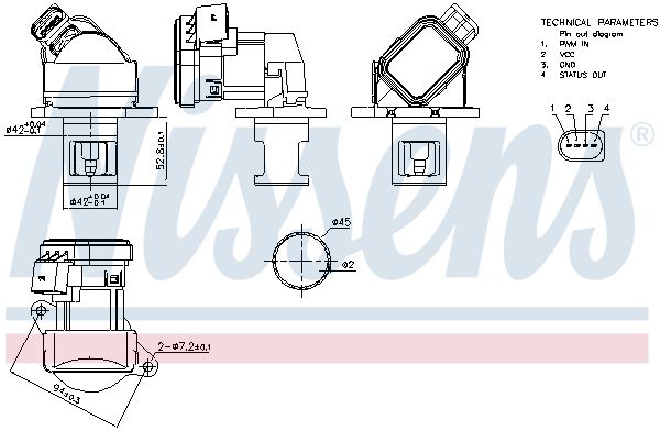 Nissens 98438 Клапан EGR First Fit