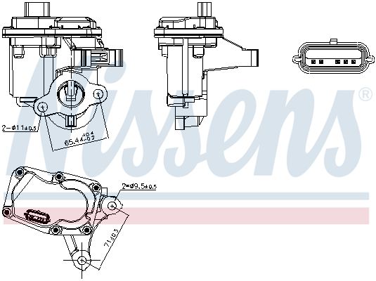 Nissens 98446 Клапан системи рециркуляції ВГ