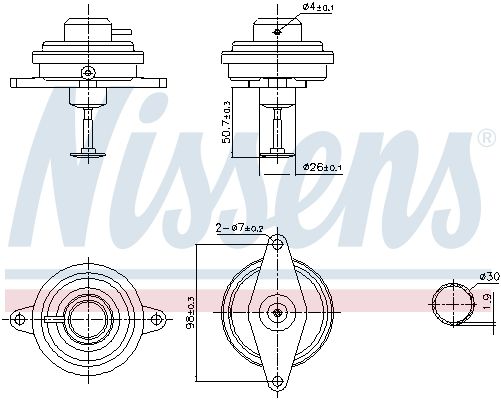 Nissens 98470 Клапан системи рециркуляції ВГ