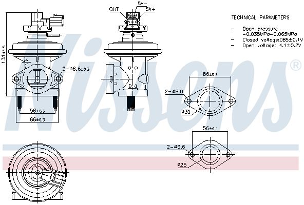 Nissens 98474 Клапан EGR First Fit