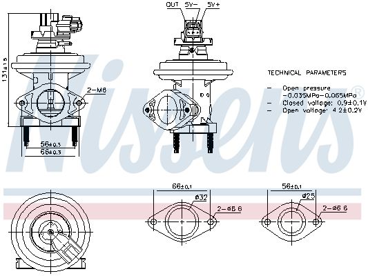 Nissens 98480 Клапан EGR First Fit