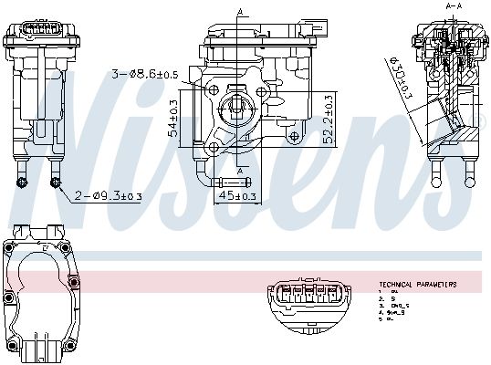 Nissens 98507 Клапан EGR