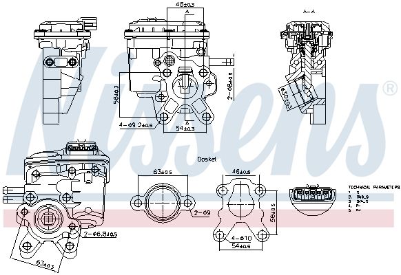 Nissens 98508 Клапан EGR First Fit