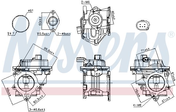 Nissens 98521 Клапан EGR First Fit