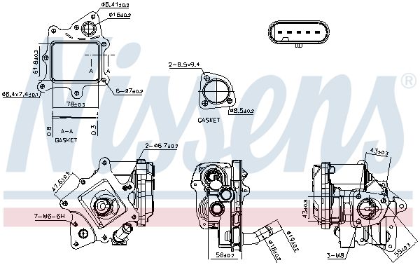 Nissens 98524 Клапан EGR