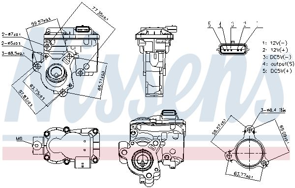Nissens 98550 Клапан системи рециркуляції ВГ