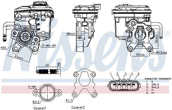 Nissens 98555 Клапан системи рециркуляції ВГ