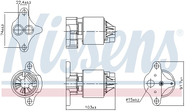 Nissens 98560 Клапан системи рециркуляції ВГ