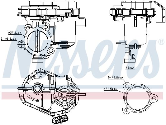 Nissens 98563 Клапан EGR First Fit