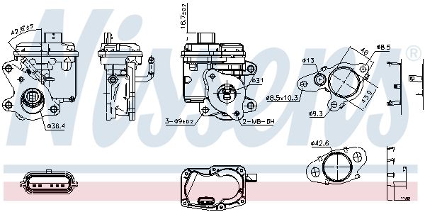 Nissens 98596 Клапан EGR