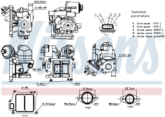 Nissens 98692 Клапан системи рециркуляції ВГ
