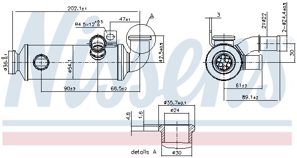 Nissens 989274 Радiатор рециркуляцiї ВГ