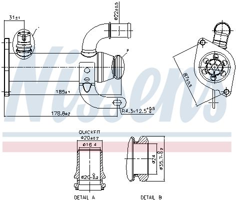 Nissens 989278 Радіатор, система рециркуляції ВГ