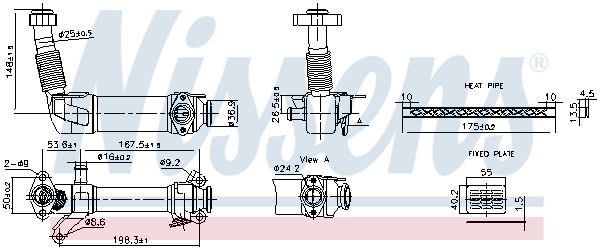 Nissens 989280 Радіатор рециркуляції ВГ