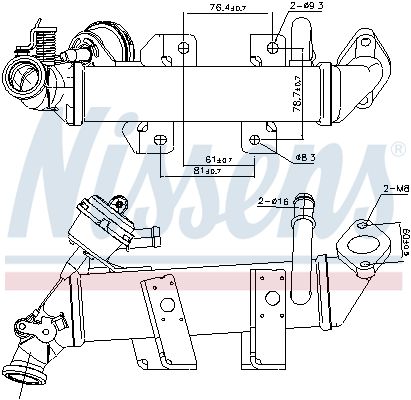 Nissens 989287 Радiатор рециркуляцiї ВГ