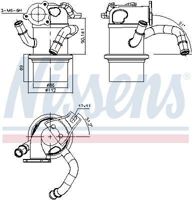 Nissens 989315 Радіатор, система рециркуляції ВГ
